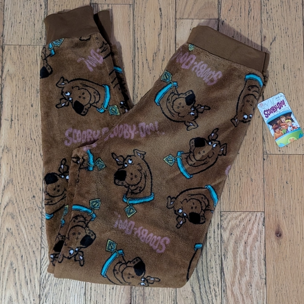 NEW! Scooby-Doo Plush Youth PJ Pants L(14) *H11
